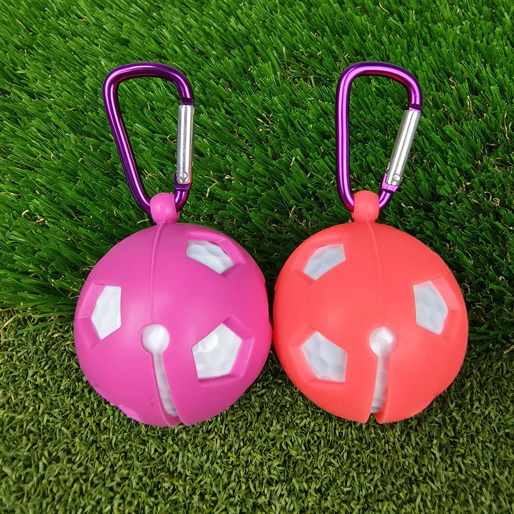 Golf Case GOLF Ball Protection Case Silicone Ball Case Ball Clip Mini Storage Bag Golf Supplies Golf Bag  골프용품 Portable Golf Bag