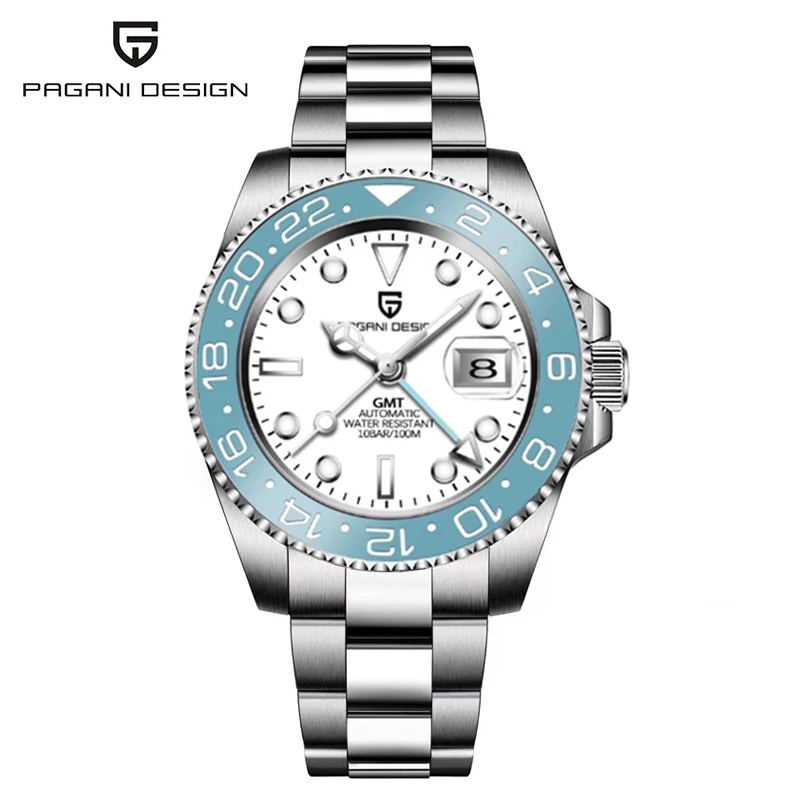 Nieuwe 1662 PAGANI DESIGN GMT Automatisch Horloge 40mm Herenhorloge Topmerk 100M Waterdicht Mechanische Horloges voor Mannen Cloc