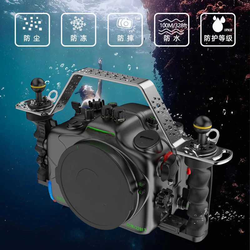 Metal Underwater Housings Canon EOS R6ii Underwater Photography Waterproof Cover Aluminum Alloy Waterproof Case