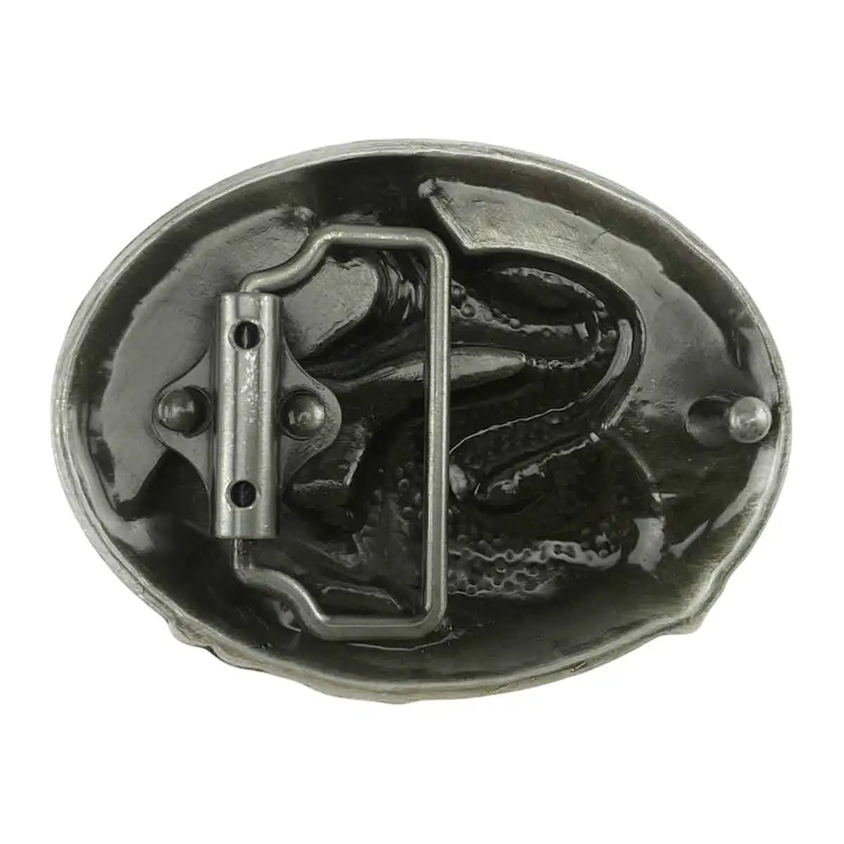 Picture 7: Blood-mouth Python Snake Belt Buckle - Retro Western Cowboy Style Embossed Red Belt Buckle for Men