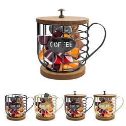 Coffee Pod Holder for K Cups, K Cup Holders for Counter, Mug Shape Coffee Pod Organizer, Coffee Pods Storage Basket for Coffee B