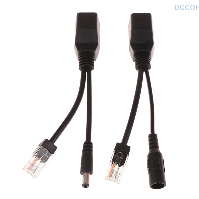 1 Pair Passive Power Over Ethernet Adapter Cable POE Cable POE Splitter RJ45 Injector Power Supply Module 12v