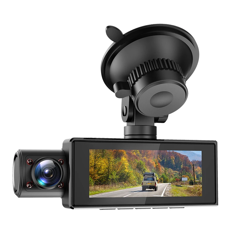 3Inch Screen Three Channels  1080P Video Driving Recorder Motion Dashboard camera Dual Camera Car DVR Dash Camera