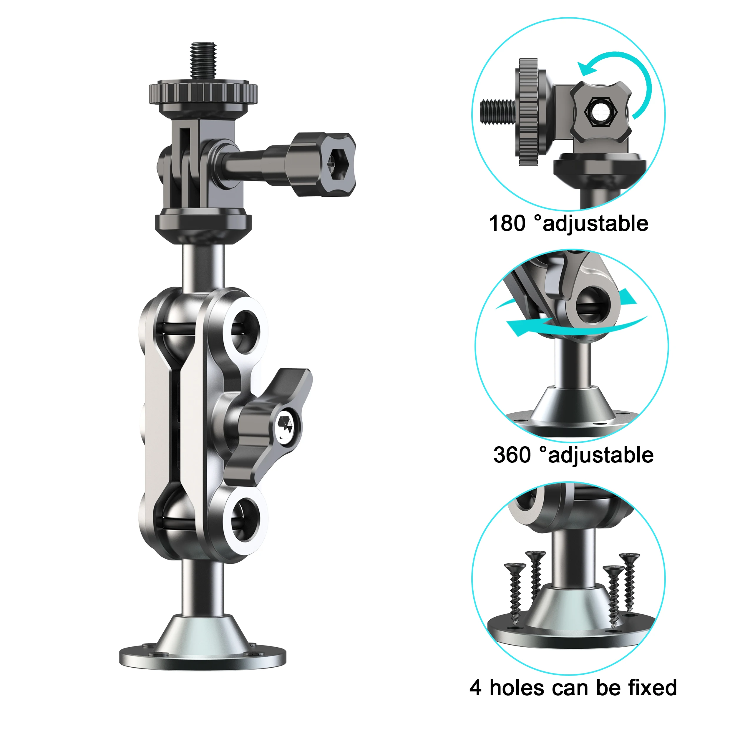 Camera Wall Mount Robust Aluminum Construction Easy Installation Precision adjustments to capture any angle  camera mount