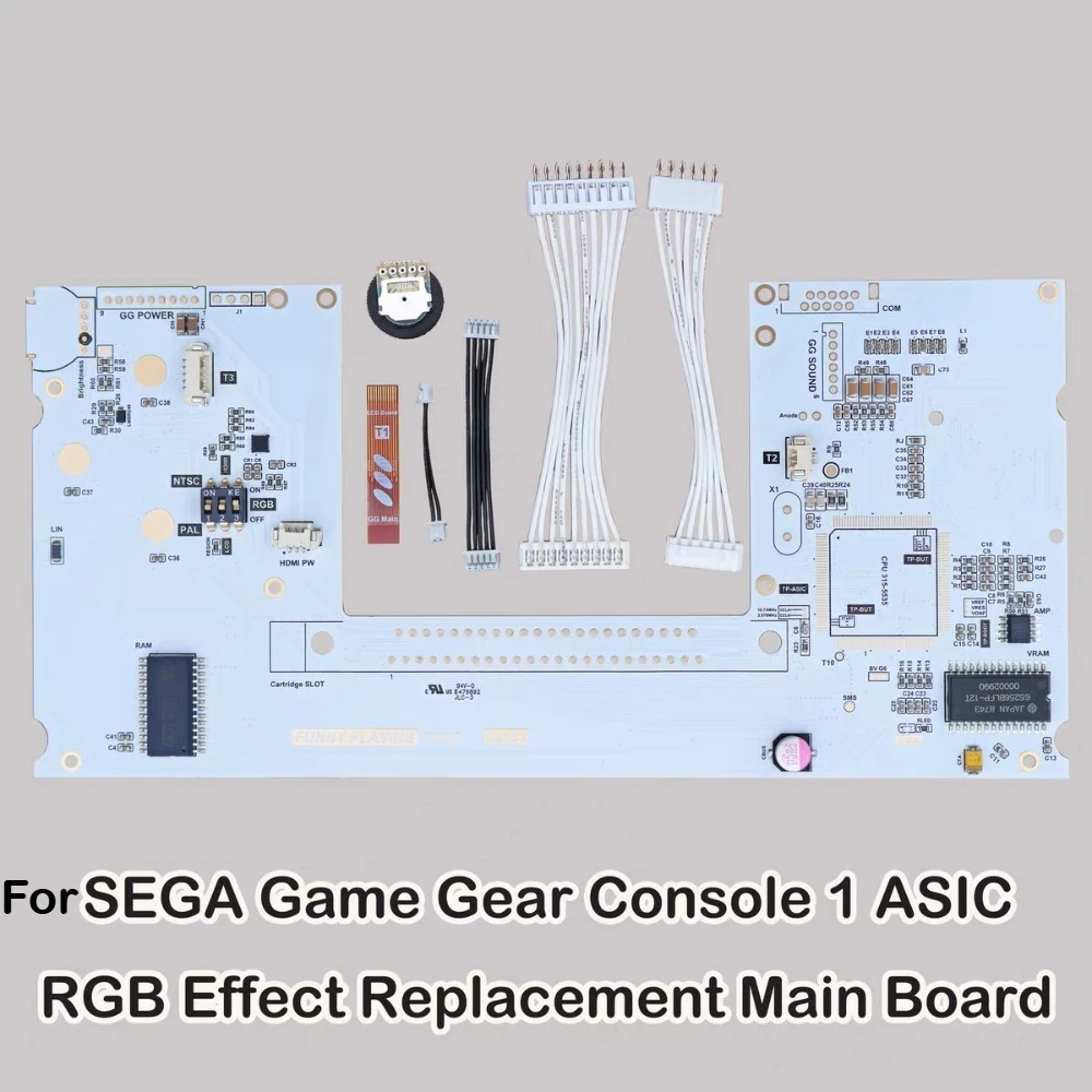 For Sega Game Gear GG New RGB Lighting Effect Replaces The SMT Soldered Motherboard Single Chip MainBoard Screen Backlight