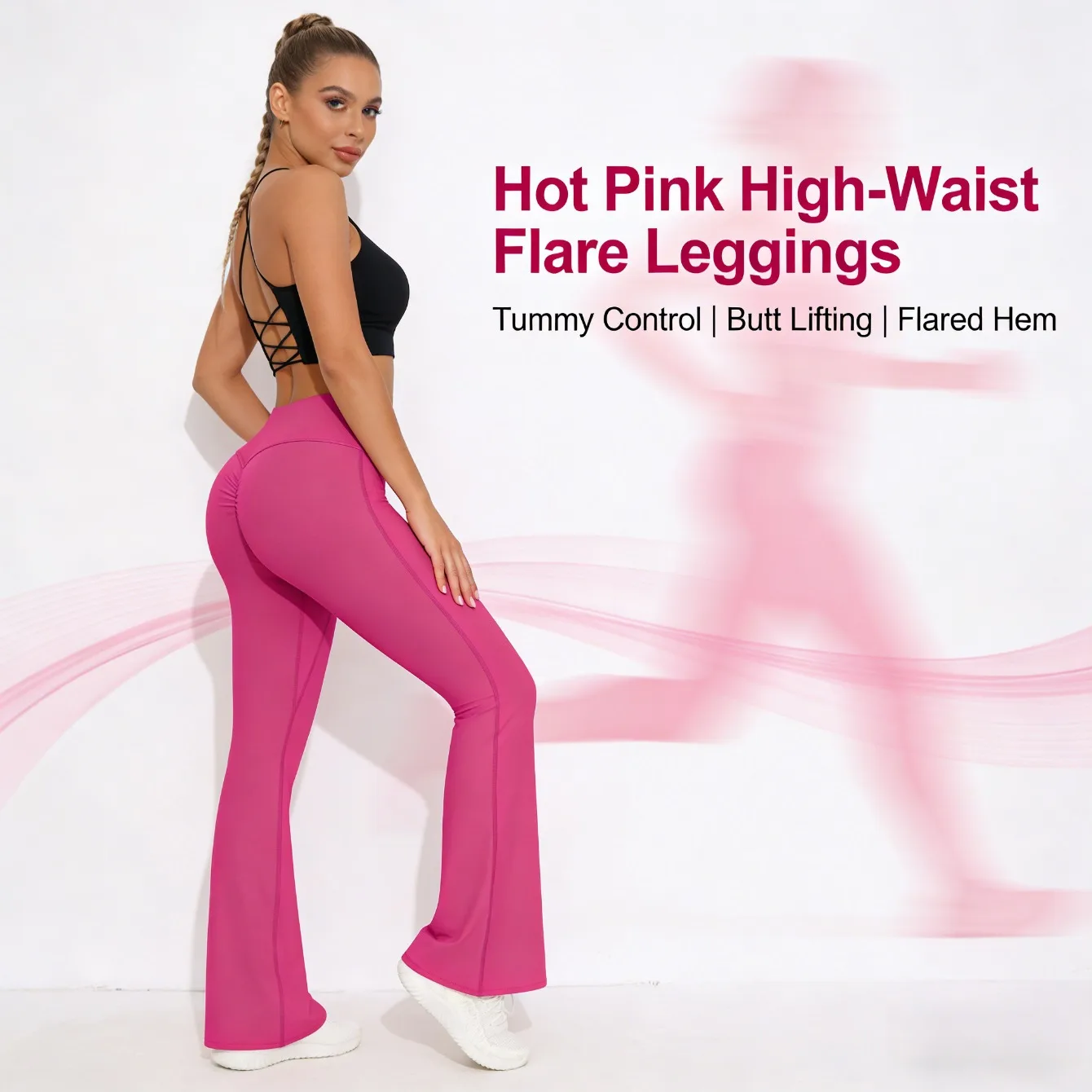 

Женские дышащие широкие капри с высокой талией и начесом, эластичные леггинсы для бега, фитнеса, йоги