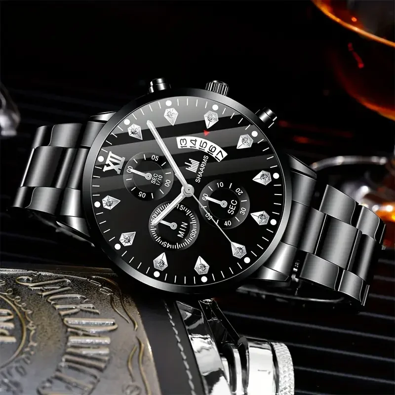 3개 세트 패션 라운드 다이얼 남성용 비즈니스 쿼츠 시 - Luxury Watch Under 20000 리뷰 및 가격