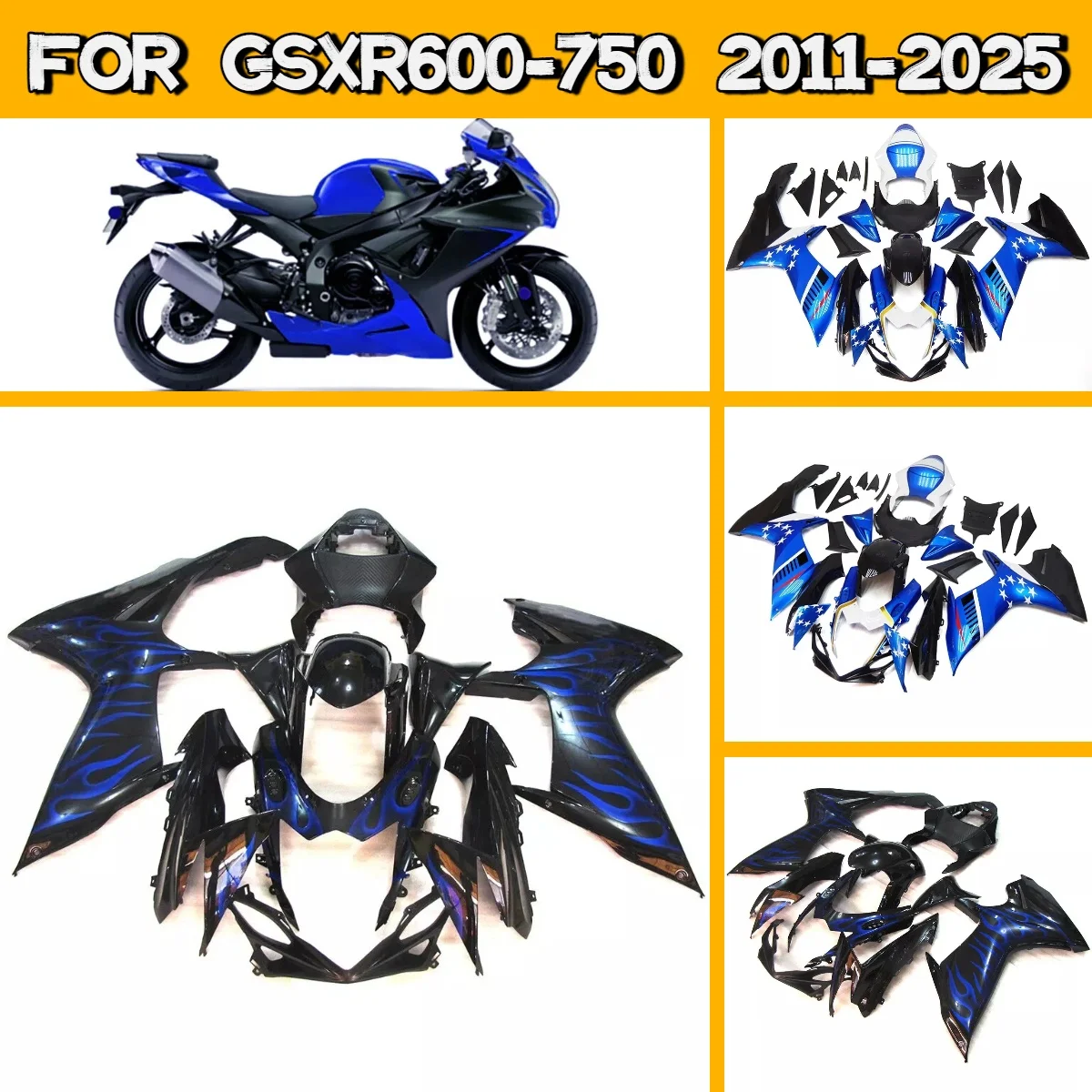 Fairing Panel Kit for 2011-2025 Suzuki GSXR600 GSXR750 Accesorios Motos Fairings Fit 11-25 GSXR 600 750 Complete Plastic