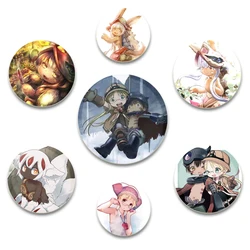 58mm Anime Made in Abyss Cartoon Figure Brooches Cosplay Exquisit Badge for Collar Backpack Hat Accessory Handmade Enamel Pins
