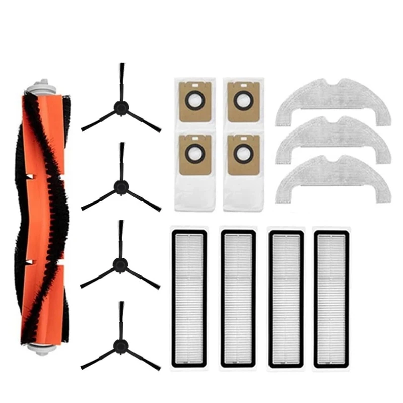 Für xiaomi mi roboter staubsauger stytj05zhm/mop 2 ultra reiniger ersatzteile zubehör hauptseiten bürste hepa filter mopp lappen staubbeutel