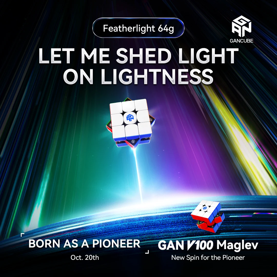 Gan V100 Maglev 3x3 Cubo nuevo giro para el pionero rompecabezas profesional juguetes Cubo de velocidad regalo para niños Cubo mágico rompecabezas