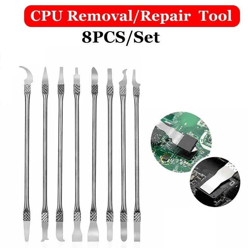 8 In 1 Phone Repair Hand Tool C-Chip Removal Pry Knife For CPU Chip Repair Motherboard Chip Repair Precision Scraper Knife Kit