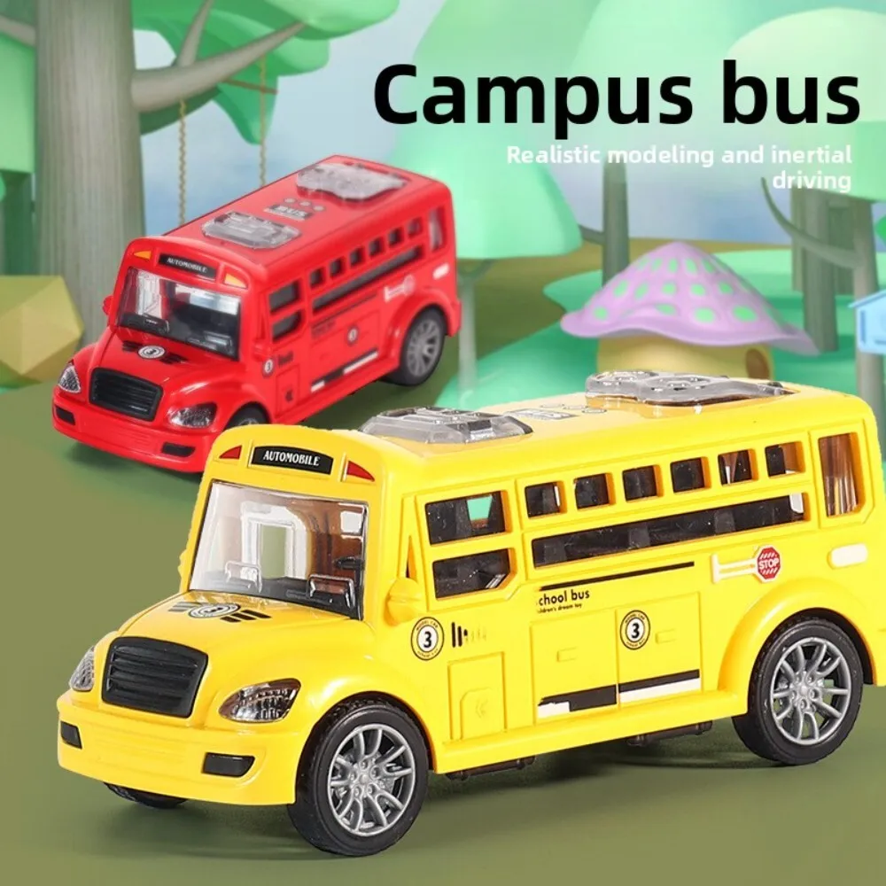 Crianças brinquedo inercia alimentado estilo dos desenhos animados ônibus modelo de carro para crianças educacional playtime presente idéia para festa de aniversário favor
