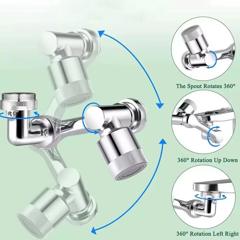 NEW Metal Copper 1440° Rotation Faucet Aerator Extender Anti Splash Filter Faucets Bubbler Nozzle Kitchen Saving Water Sprayer