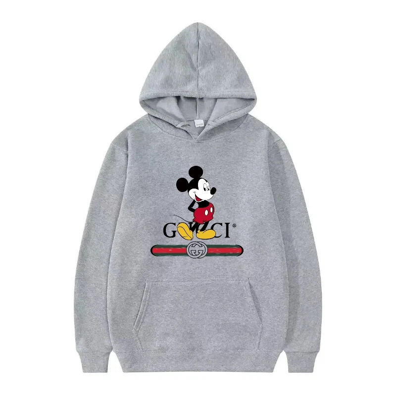 Damskie czarne bluzy sportowe z kapturem z motywem Myszki Miki Disneya, modne na jesień, tanie bluzy damskie, męskie bluzy dresowe