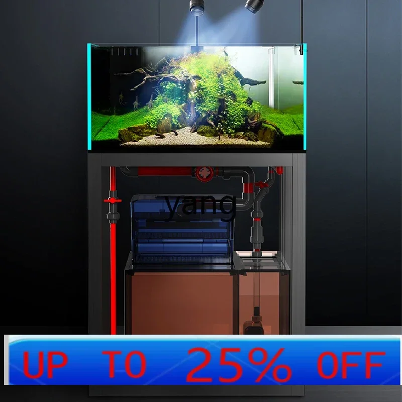 

LTT Fish Tank Aquarium Creative Living Room Large and Medium-Sized Bottom Filter Goldfish Turtle Arhat Grass Tank Customization