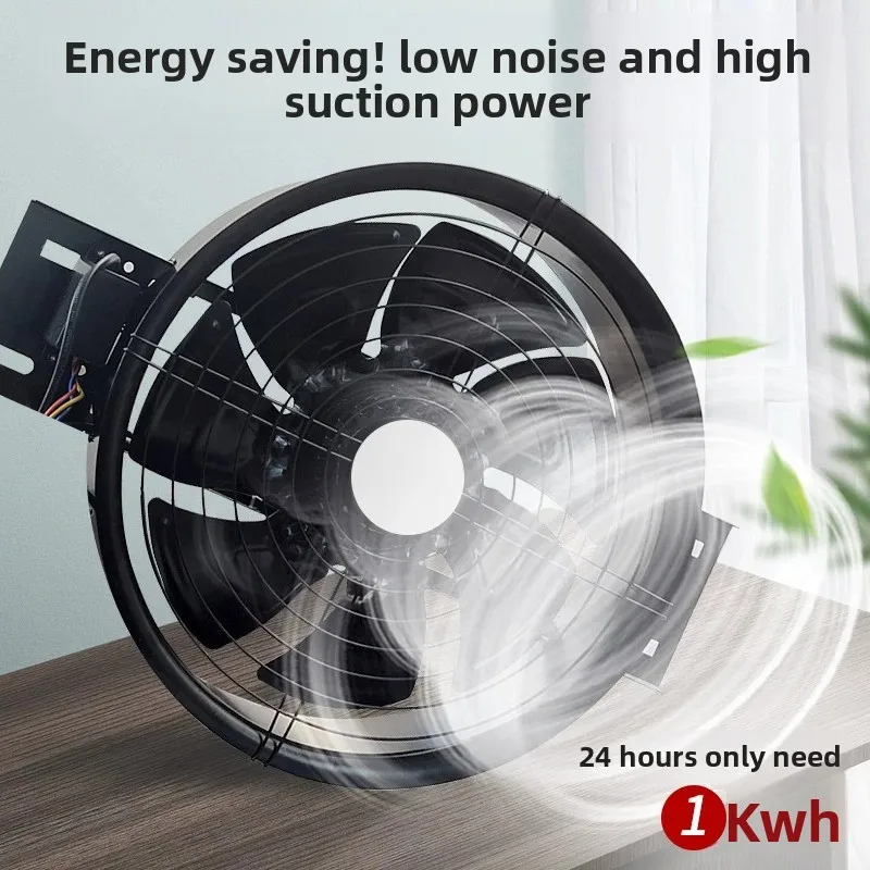 Large suction exhaust fan No holes Exhaust fan Window ultra-thin ventilation  Household kitchen Powerful exhaust  Industry view 2