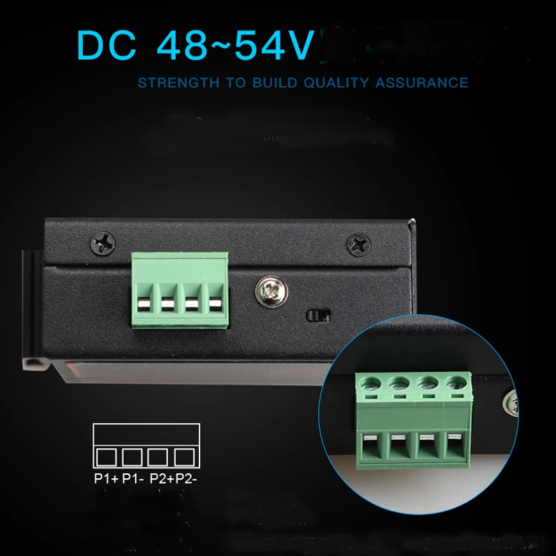 Conmutador POE de 5 puertos de 10/100Mbps, conmutador Ethernet rápido de grado Industrial, interruptor de red tipo carril DIN, 48V, 65W