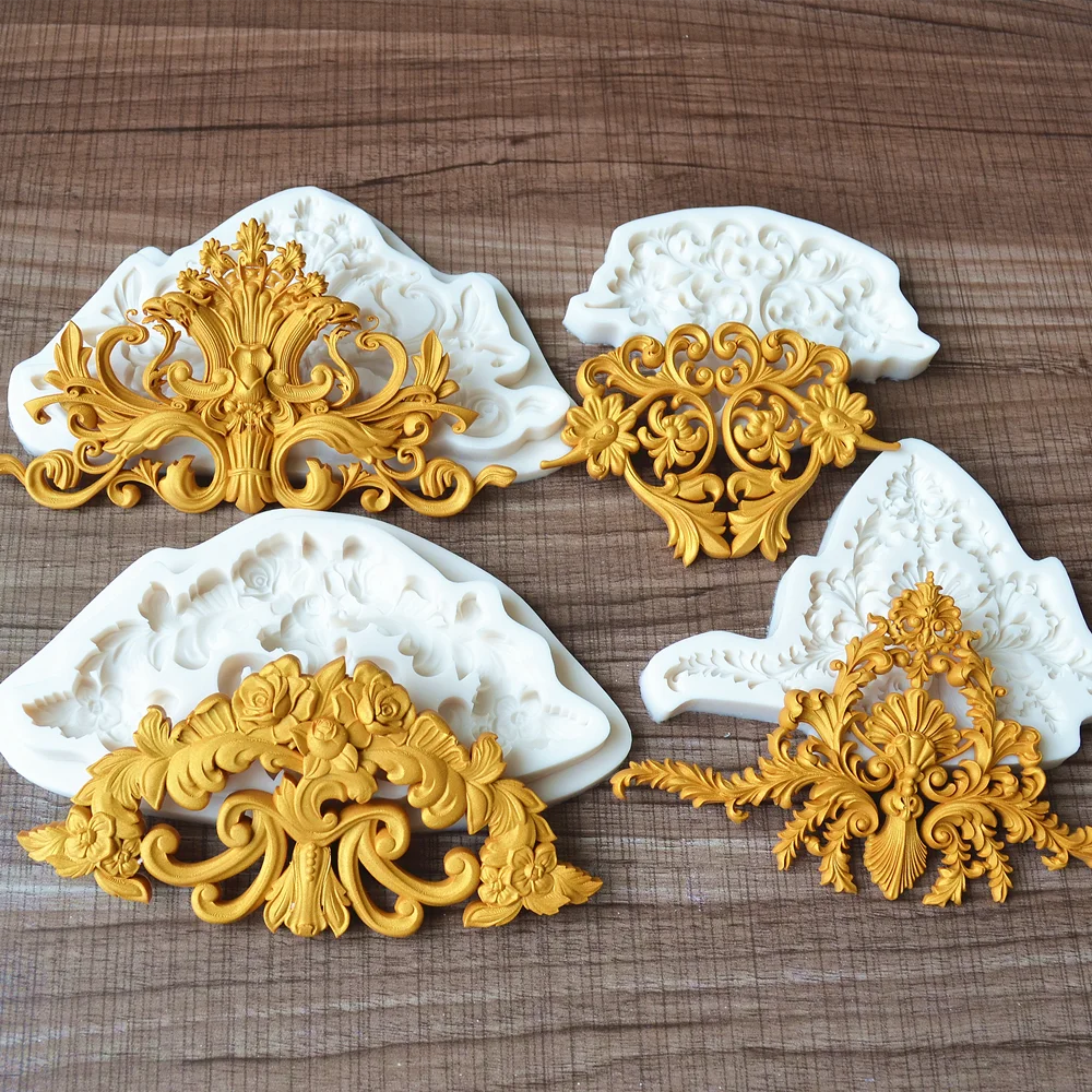 Relief Silicone Mold Baking Making Supplies Decoration Tool For DIY European Style Flower Chocolate Cake Handmade Fondant Moulds