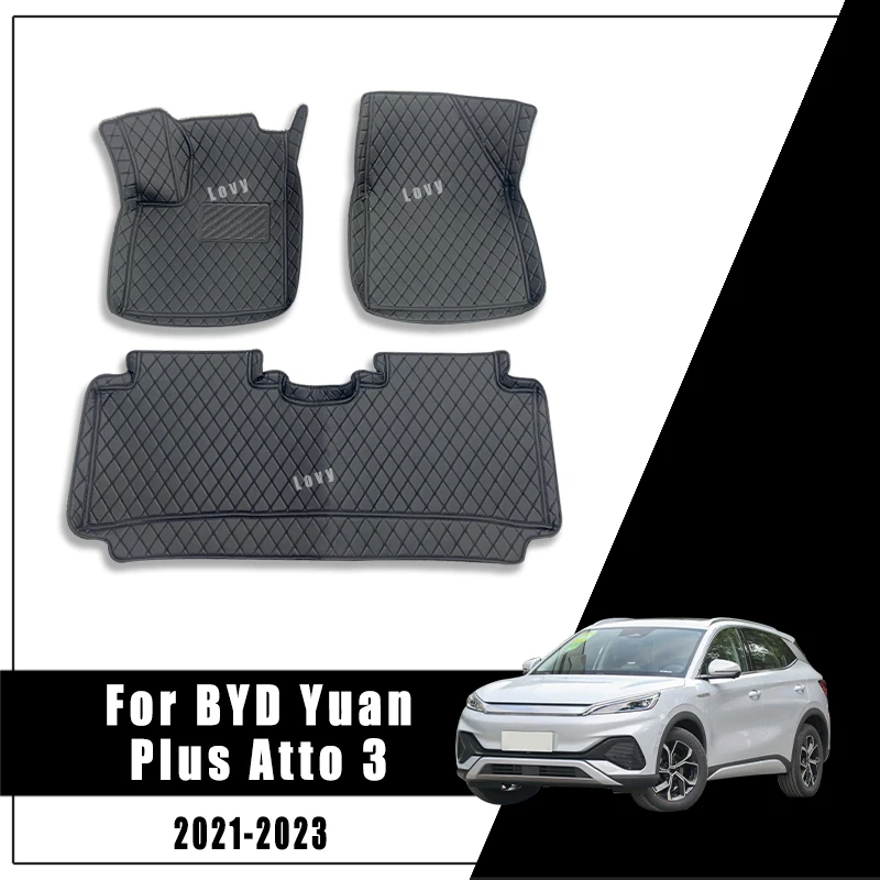 

Car Floor Mats For BYD Yuan Plus Atto 3 2021 2022 2023 Custom Carpets Interior Automobile Accessories Products Auto Parts Foot