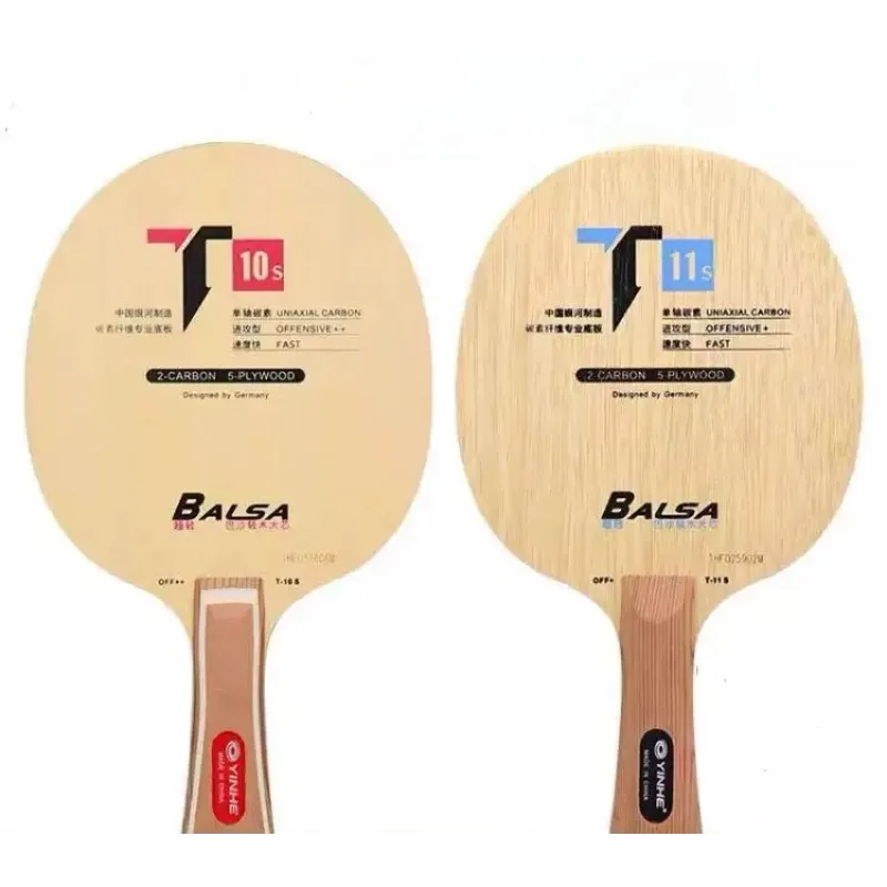Raquette de tennis de table YINHE T-11S/10S, lame en balsa légère en fibre de carbone T11, design Galaxy original, raquette de ping-pong pour le sport