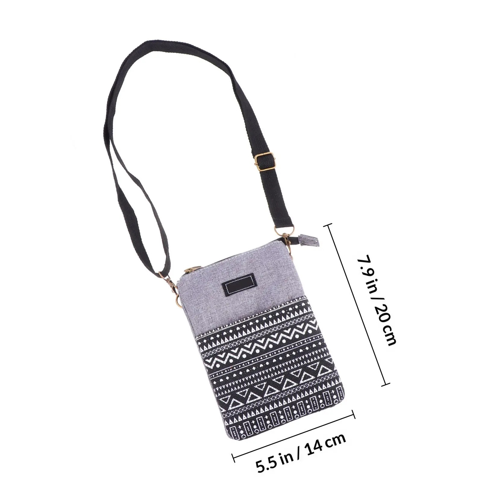 1Pcs 6Inch Cotton Phone Cross Body Bag Moderate Capacity for Phone Cards Bills Change Stylish Women Purse Shoulder Fashion Bag - view 2