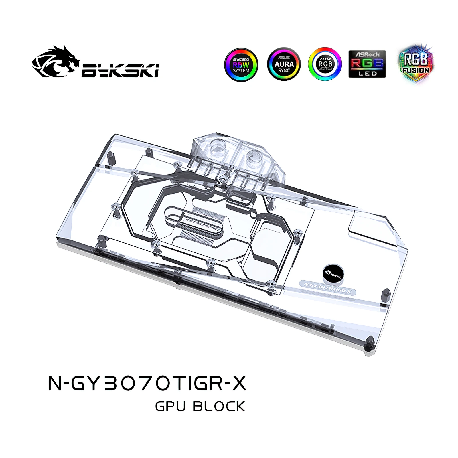 

Блок графического процессора Bykski с полным покрытием RGB для GALAX RTX 3070 GAMER N-GY3070TIGR-X