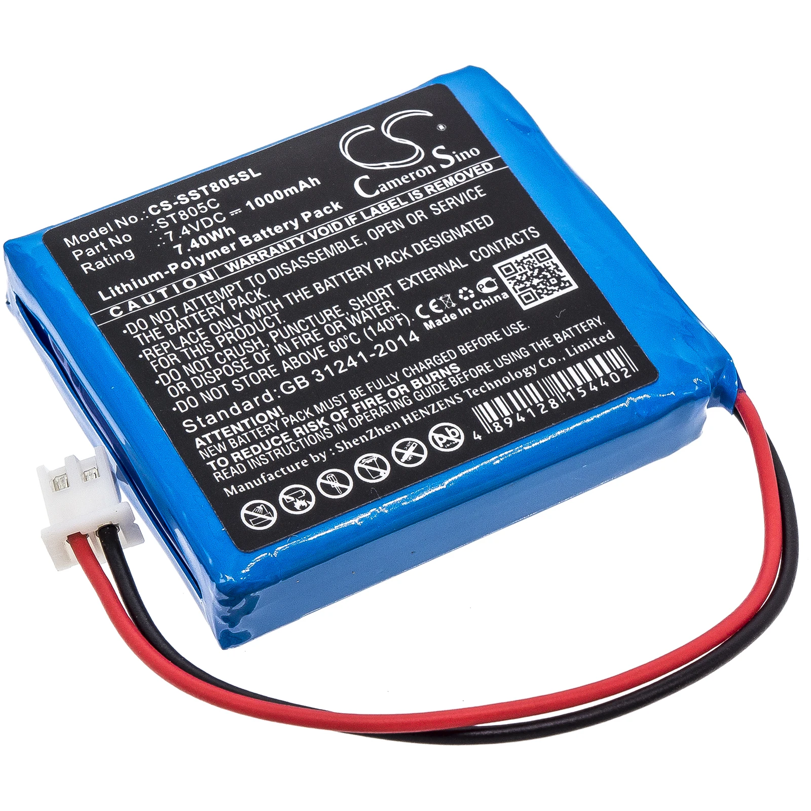Cameron Sino 7.4V 1000mAh Battery for Senter ST805C +TOOL