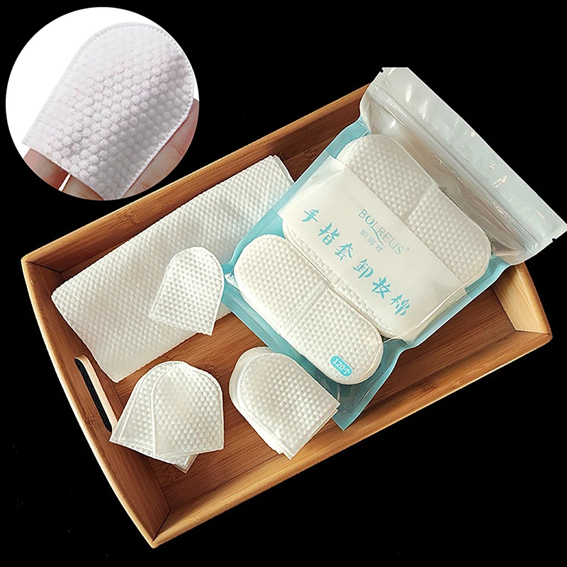 120pcs/Bag U-Shaped Pocket Cotton Pad Makeup Facial Cotton Pads Soft Cosmetic Pad For Face Make Up Removing Pad