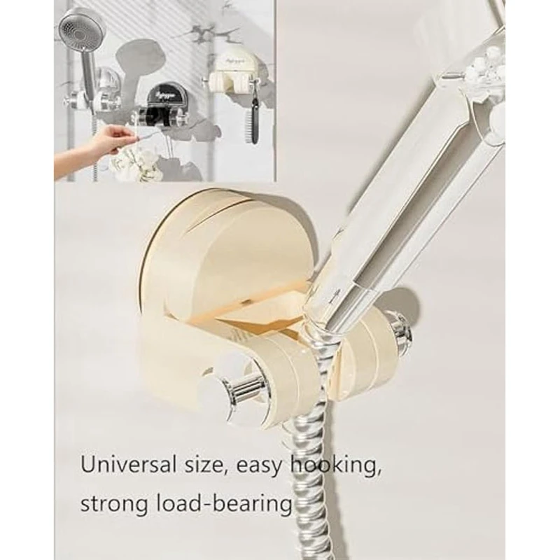 Soporte de ducha con ventosa, montaje en pared, Universal, ajustable, duradero, fácil de usar, 3 piezas