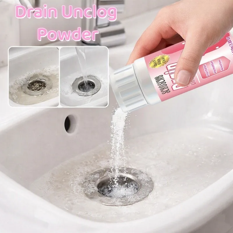 Drainage dredging powder, pipeline cleaning powder, vegetable sink, toilet, sewer descaling and deodorization dredging powder