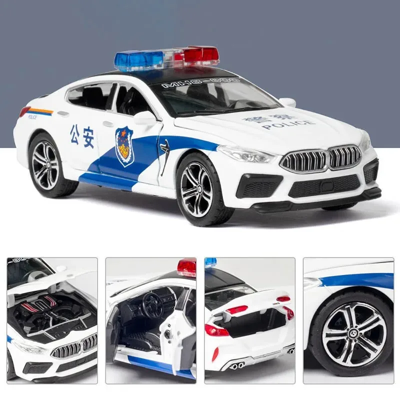 1/32 合金ダイキャスト M8 警察モデルおもちゃの車シミュレーションサウンドライトプルバック 6 ドアオープンおもちゃの車子供のためのギフト