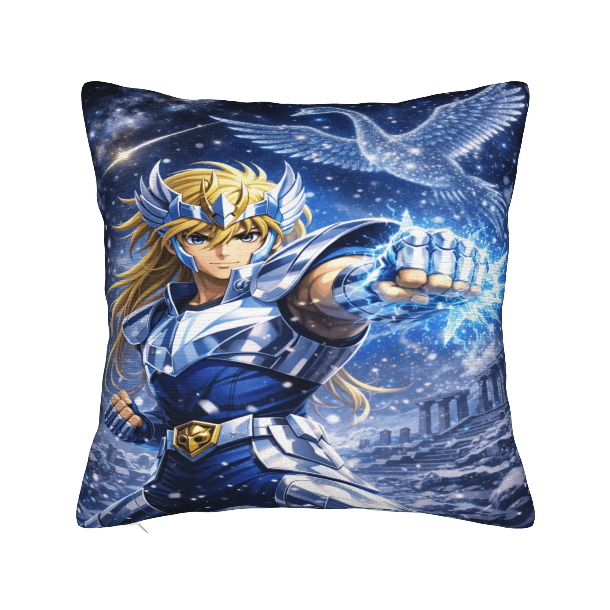 The Knights Pillow Cover Saint Seiya Vintage Pillow Case For Chair Sofa Home Decor Print Cushion Cover Birthday Gift
