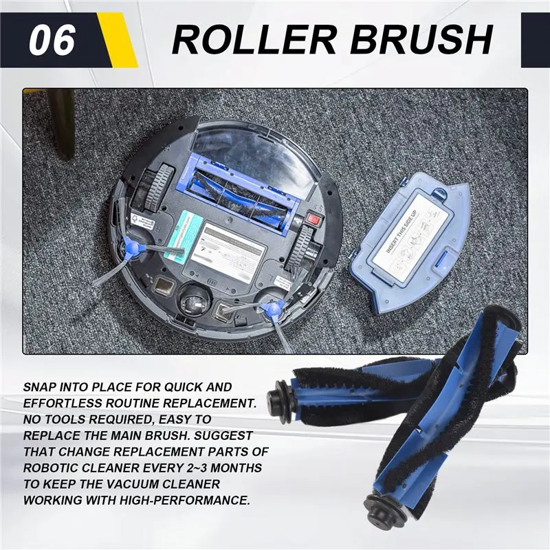 A7THK-Replacement Parts Roller Brush Compatible For Eufy Robovac 11S,Robovac 30,Robovac 15C Robotic Vacuum Cleaner Accessories