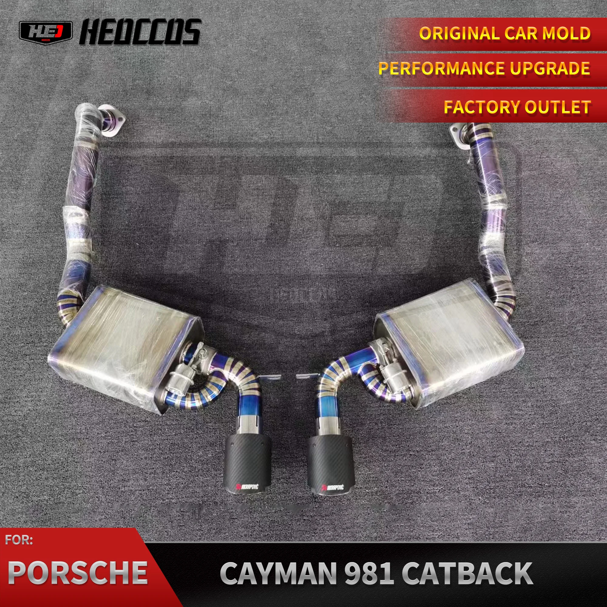 

Эффективный клапан HEO Catback, выхлопная труба для Porsche Boxster 981 718 2013-2015, выхлопная система с титановым сплавом