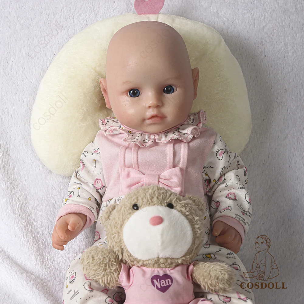 

42cm (16.5 inch) Full Body Silicone Reborn Baby Doll Realistic Lifelike Newborn with Big Eyes Newborn Baby Gift Idea