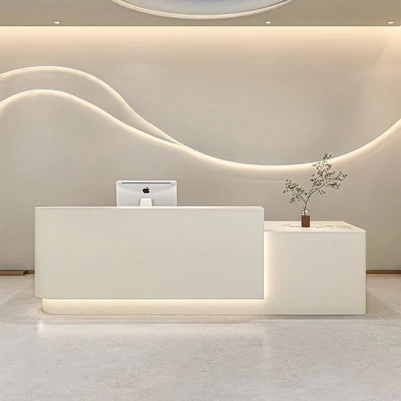 

Beauty salon cream style bar barbershop clothing store cash register Confinement center company front desk