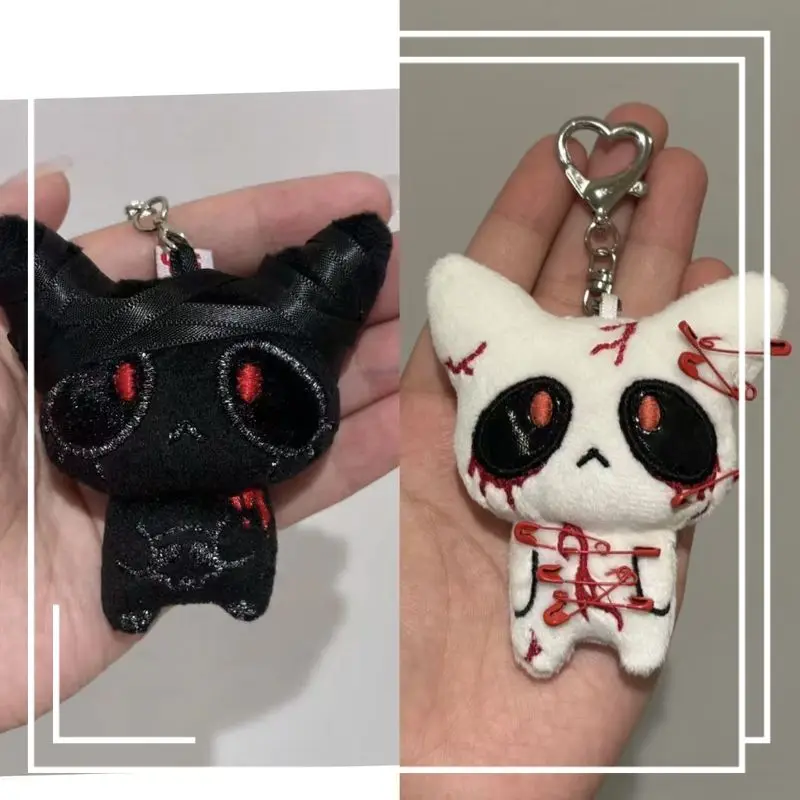 Gothic Style Dark Ghost Couple Doll Hanging Ornament Black And White Creative Gift Toy Filled Animal Plush Stuffed Toys