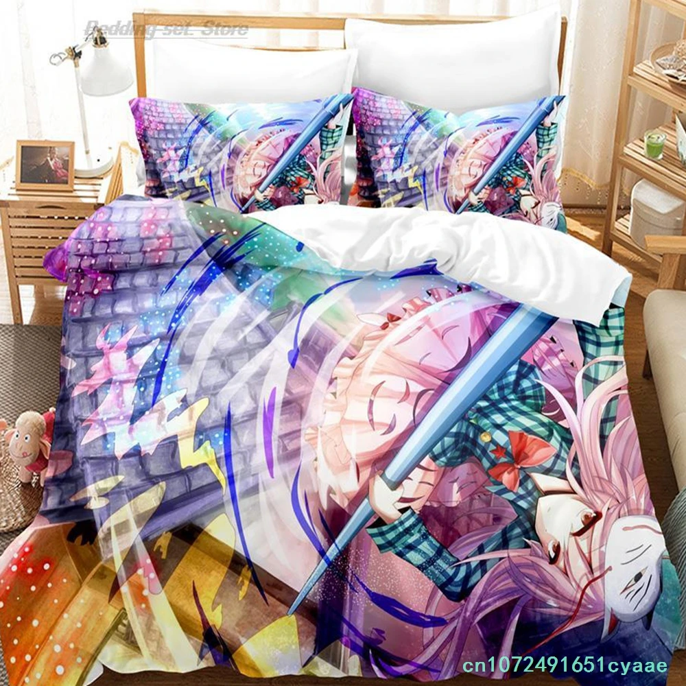 Touhou Project Bedding Set Single Twin Full Queen King Size Bed Set Aldult Kid Bedroom Duvetcover Sets 3D Print 2022 Kawaii