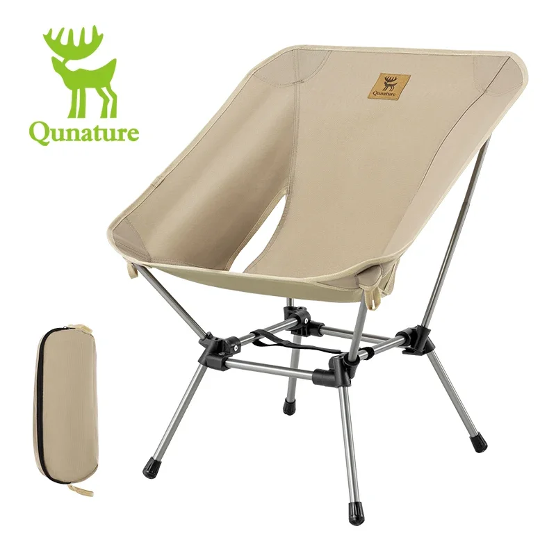 Qunature Portable Folding Camping Chair Picnic Moon Chair Outdoor Chair Lightweight 120KG Bearing Strong Ride ﻿Fishing Chair