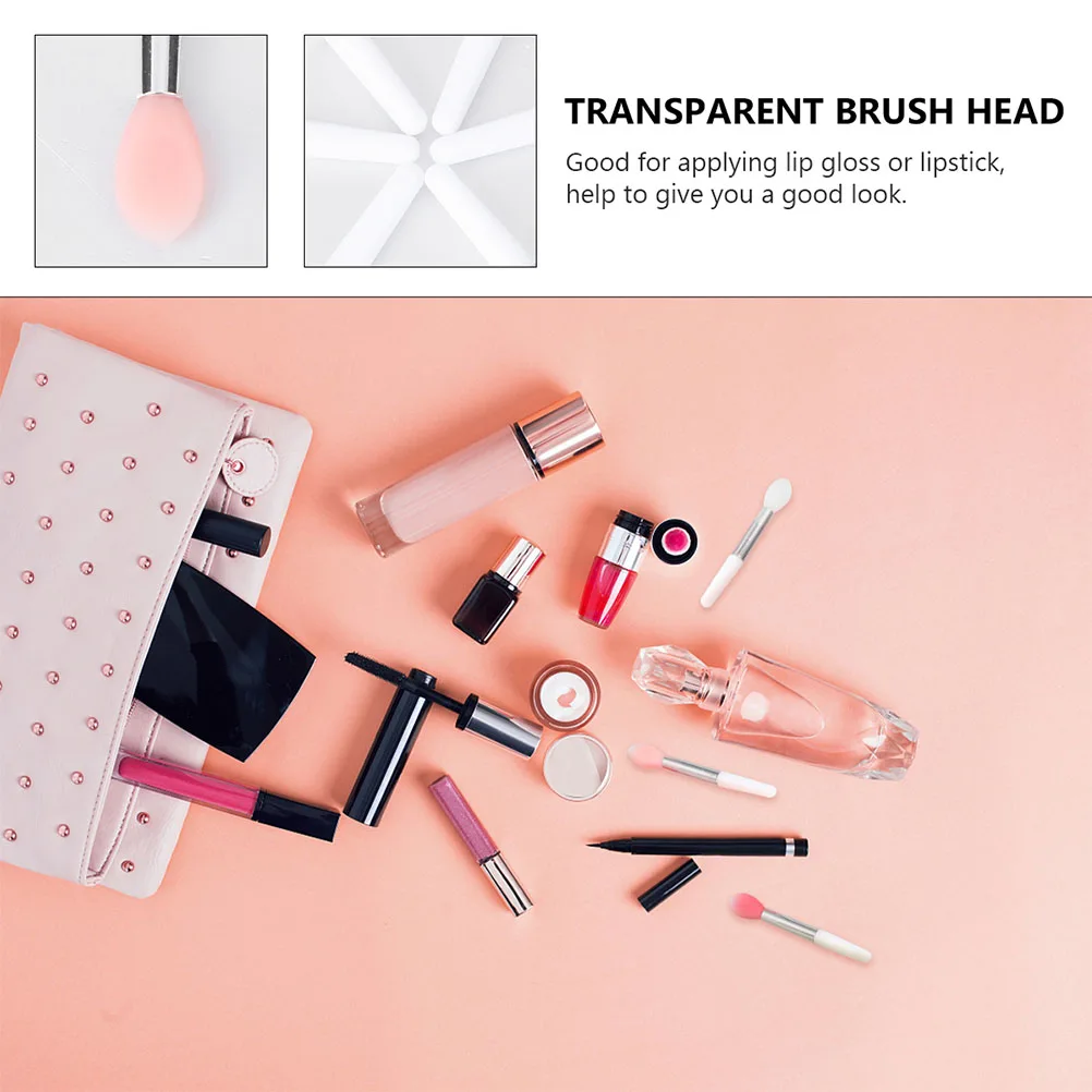 

9Pcs Silicone Lip Brush Portable Lipstick Applicator Set Travel Makeup Lip Mask Brush Professional Use Wallet Purse