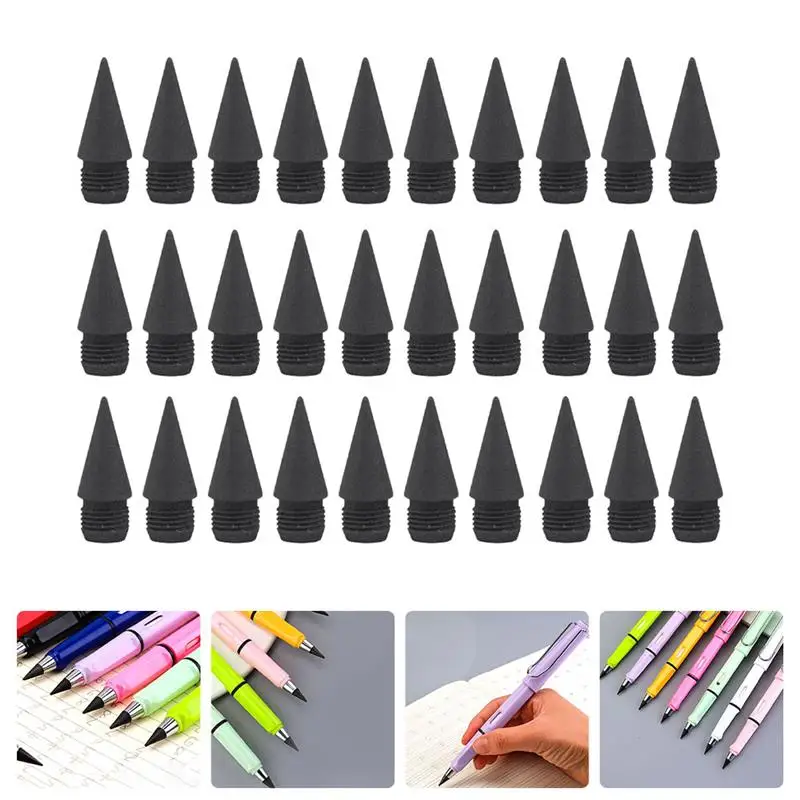 

30Pcs Pencil Inkless Tips Nib Pen Everlasting Writing Nibs Tip Replacement Pencils Eternal Refills Replacements Infinite