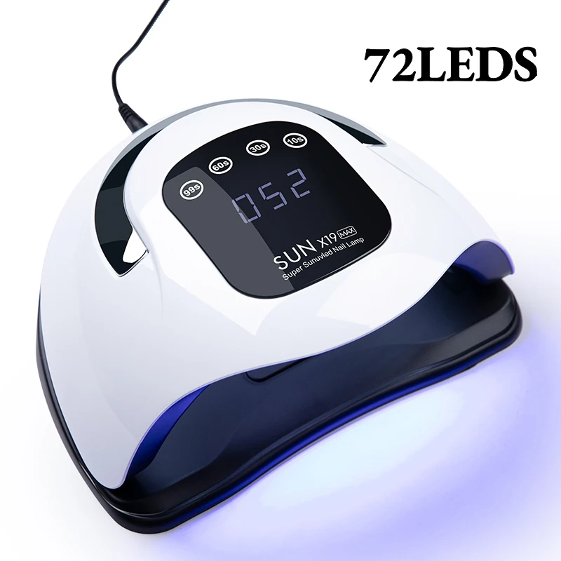 UV LED Lamp for Nails 72LEDS Professional Gel Polish Drying Lamp With Touch Screen Smart Nail Dryer Manicure Equipment Tool