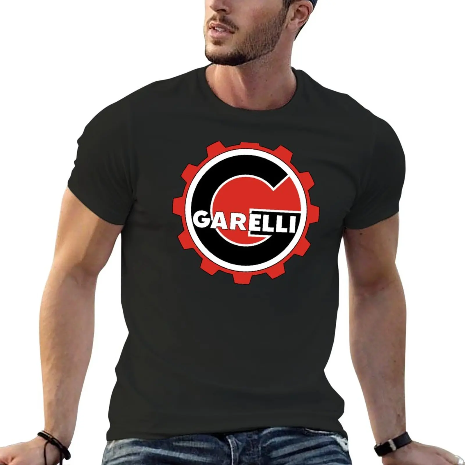 Vintage Garelli Motorcycle Badge T-Shirt plain summer tops quick drying mens champion t shirts