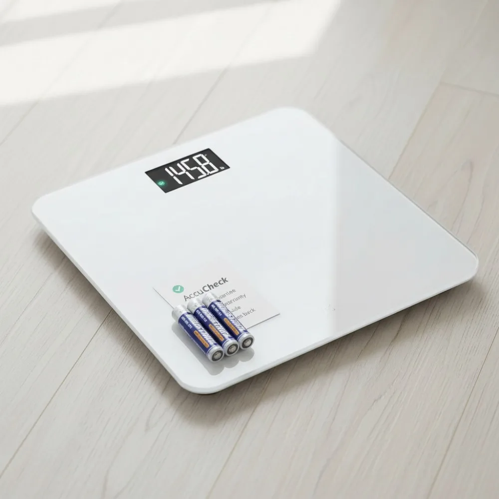 

Digital Bathroom Scale with High Precision Sensors, 400 lbs Capacity, Auto-On/Off, Batteries Included in Pearl Gray