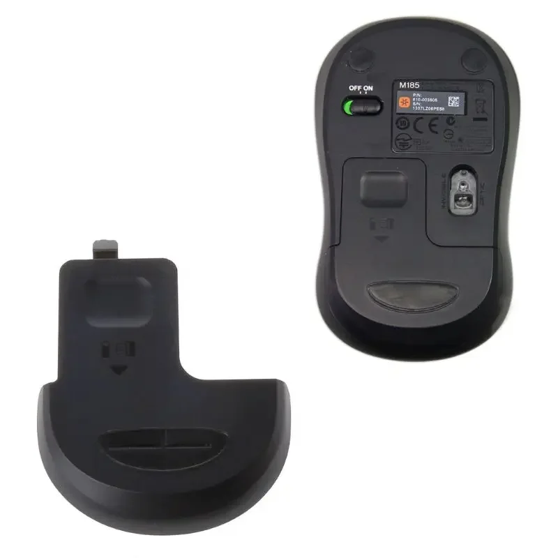 for M185 M186 B175 Mouse Battery Cover Replacement Accessories Durable Lightweight Mouse Battery for Shell Black