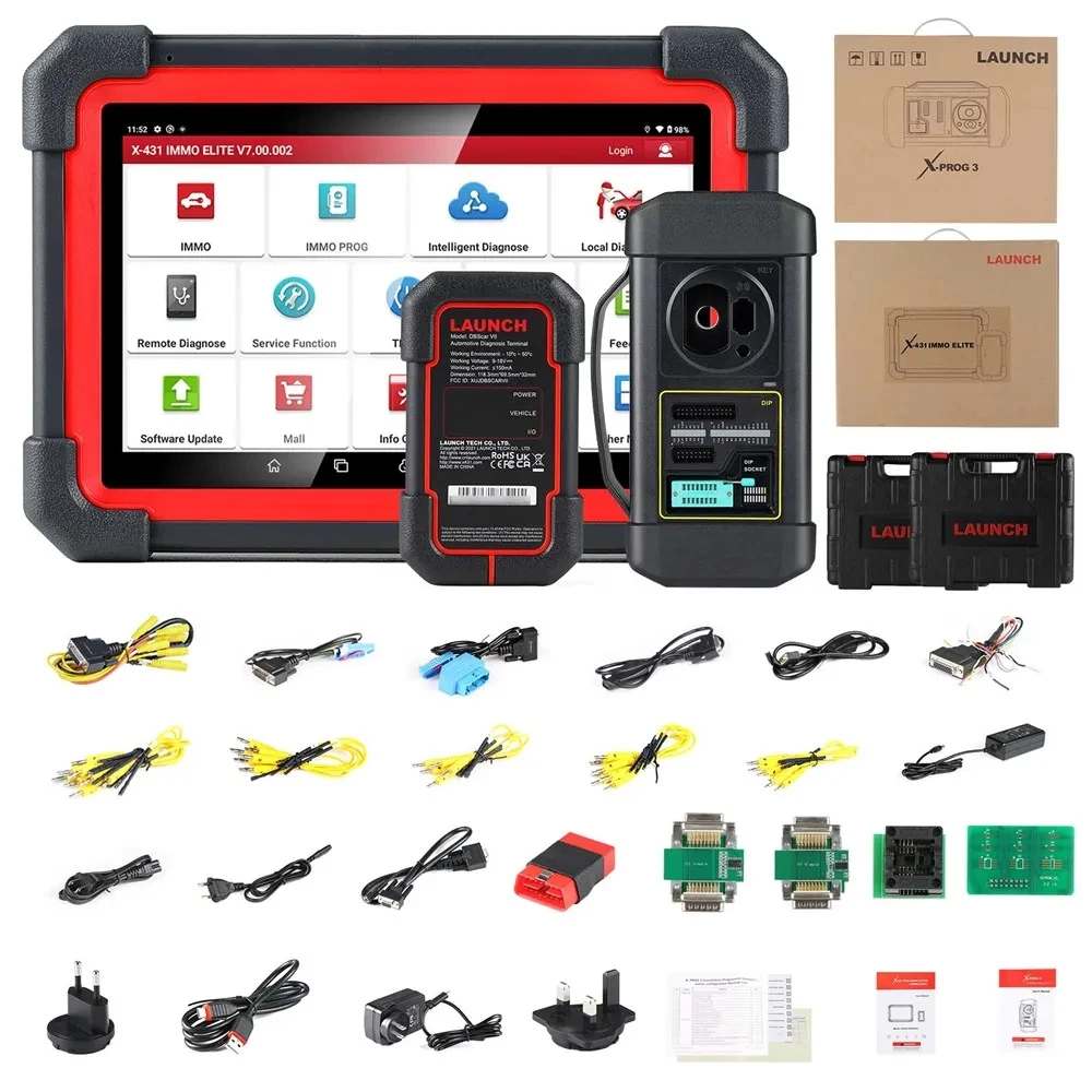 LAUNCH X431 IMMO Elite X-PROG 3 Key Programmer Car OBD2 Diagnostic Tools Anti-Theft Programming 39 Reset Auto Scanner