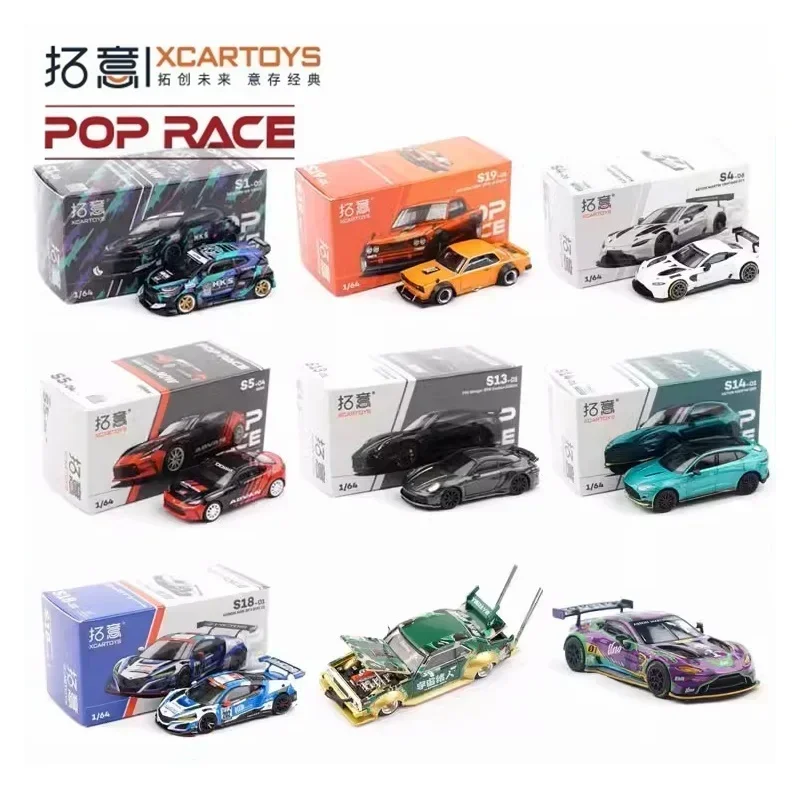 XCarToys x POP RACE 1:64 R34 RWB 997 DATSUN C210 Diecast Model Car