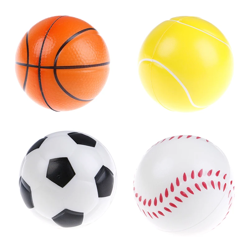 Children Sponge Ball Sports Games Soft Football Basketball Baseball Tennis Toy Soccer Anti Stress Balls Educational Toy For Kids