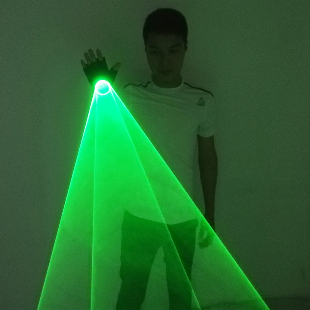 Green Rotating Laser Gloves Whirlwind Handheld Lazer Cannon DJ Dancing Club Tunnel Effect Vortex LED Light Pub Party Show